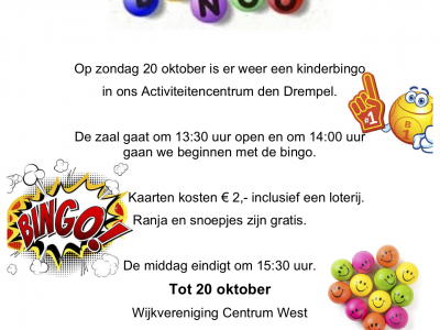 Kinderbingo Wijkvereniging Centrum West