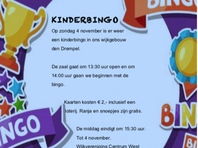 Kinderbingo november 2018