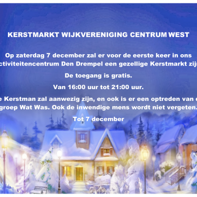 Kerstmarkt Wijkvereniging Centrum West