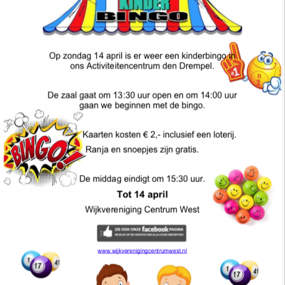 Kinderbingo Wijkvereniging Centrum West