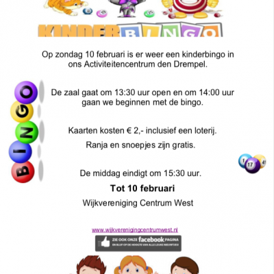 Kinderbingo Wijkvereniging Centrum West