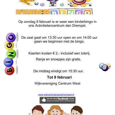 Kinderbingo Wijkvereniging Centrum West