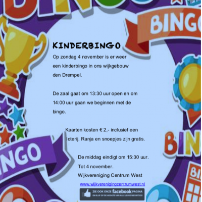 Kinderbingo november 2018